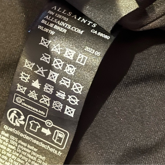 ALL SAINTS Billie Oversized Leather Biker Jacket - Picture 10 of 16